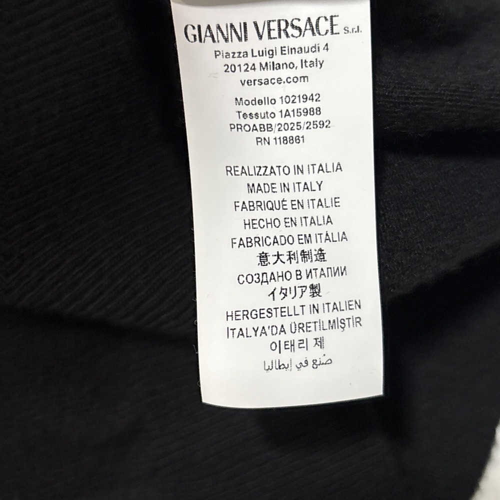 Versace Wool Buckle Sweater Black Size-42 US 6 Gold Hardware Made in Italy - Picture 9 of 15
